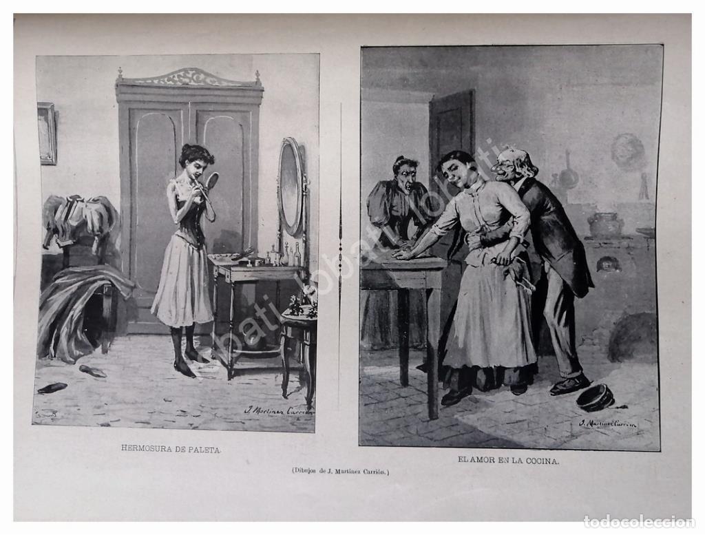Poster collecting: GRABADO ANTIGUO 1896 JESUS MARTINEZ CARRION /AMOR