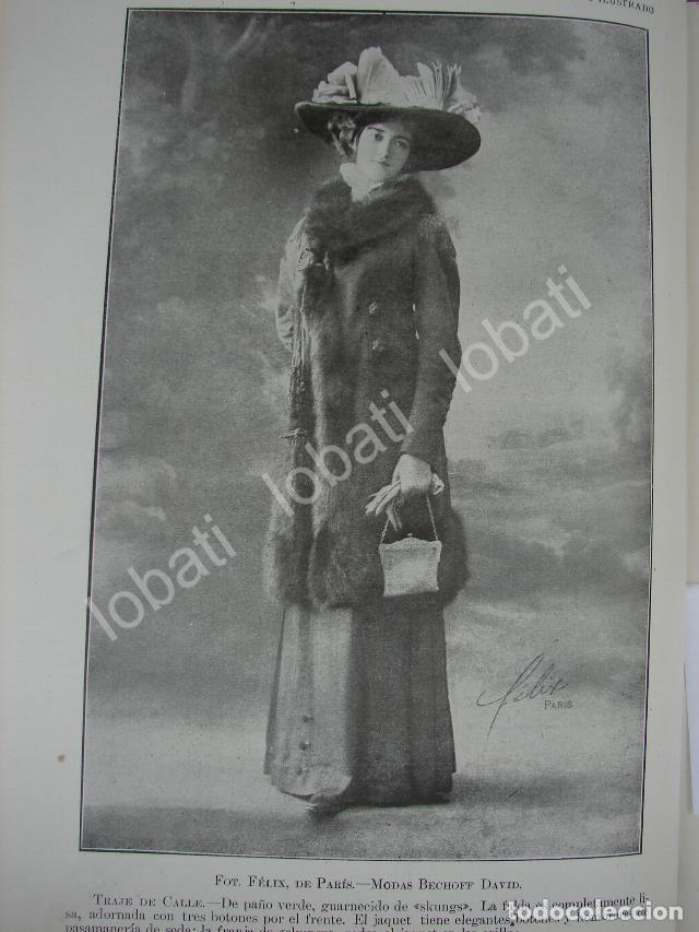Poster collecting: GRABADO ANTIGUO 1909 TRAJE DE LA CASA DAVID BECHOFF & CIE