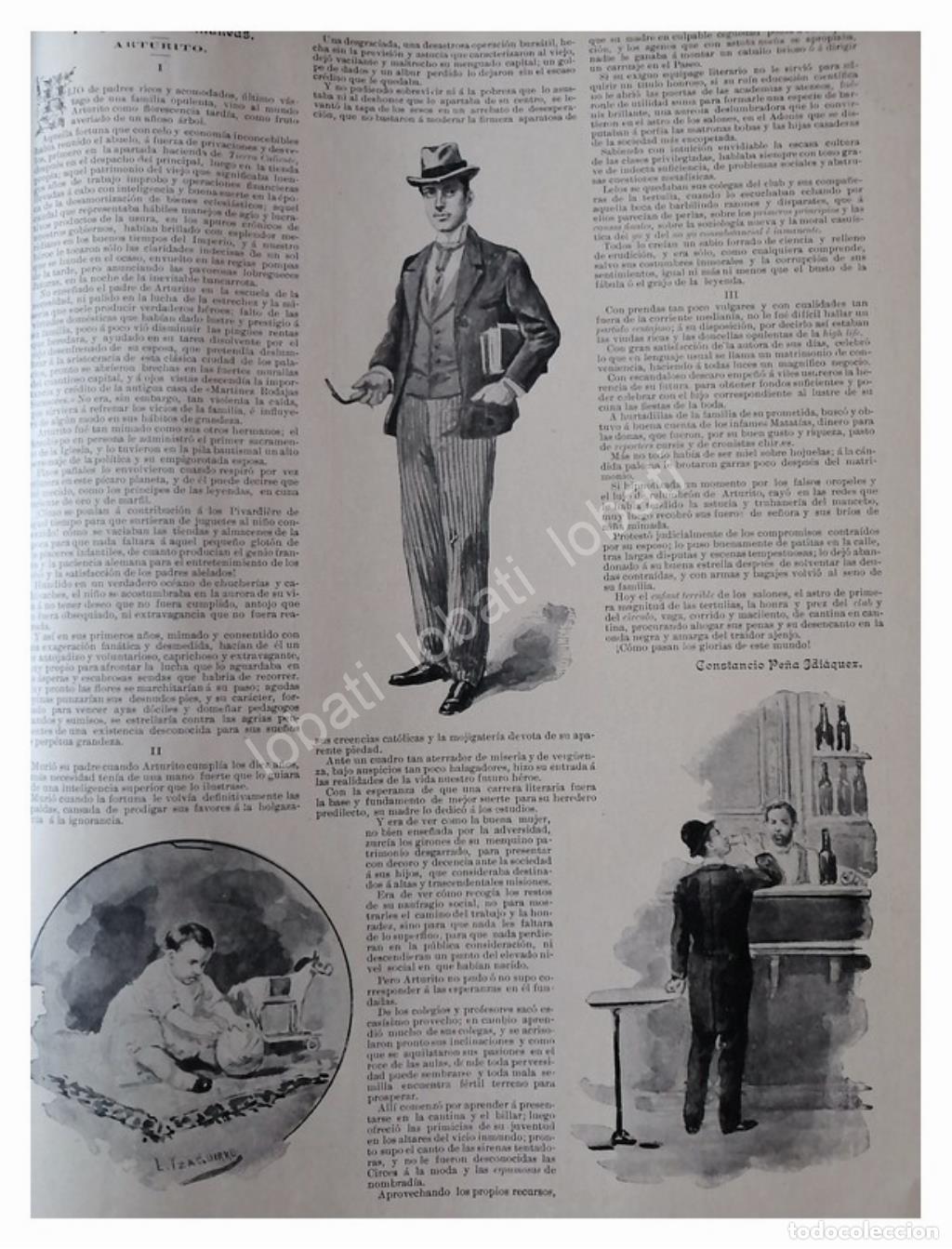 Poster collecting: GRABADO ANTIGUO CONSTANCIO PE&Ntilde;A IDIAQUEZ 1896 CUENTO.