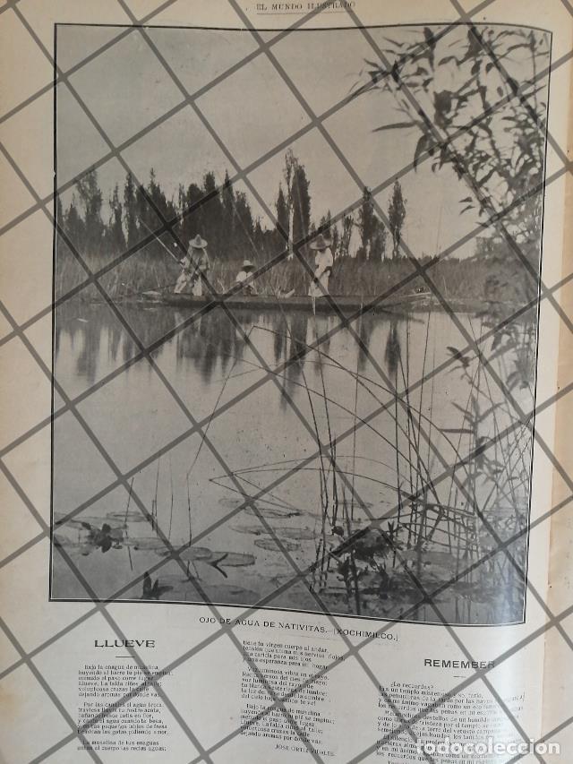 Poster collecting: GRABADO ANTIGUO OJO DE AGUA NATIVITAS. XOCHIMILCO 1906