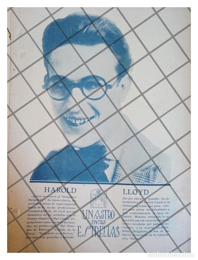 Poster collecting: FOTO GRABADO ANTIGUO. ACTOR HAROLD LLOYD 1920 CINE MUDO