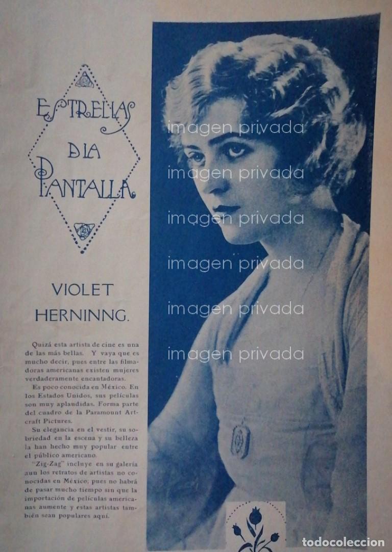 Poster collecting: FOTO GRABADO ANTIGUO. ACTRIZ. VIOLET HERNNING 1920 CINE MUDO