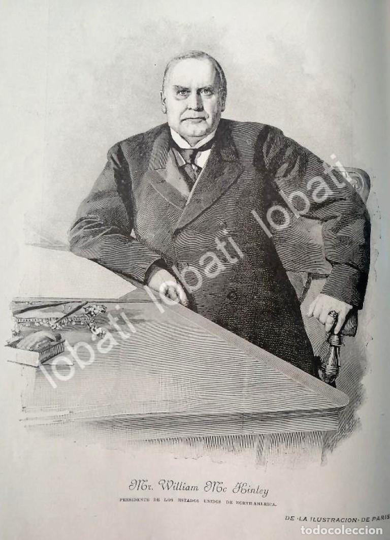 Poster collecting: GRABADO ANTIGUO WILLIAM Mc KINLEY 1898 / PLT