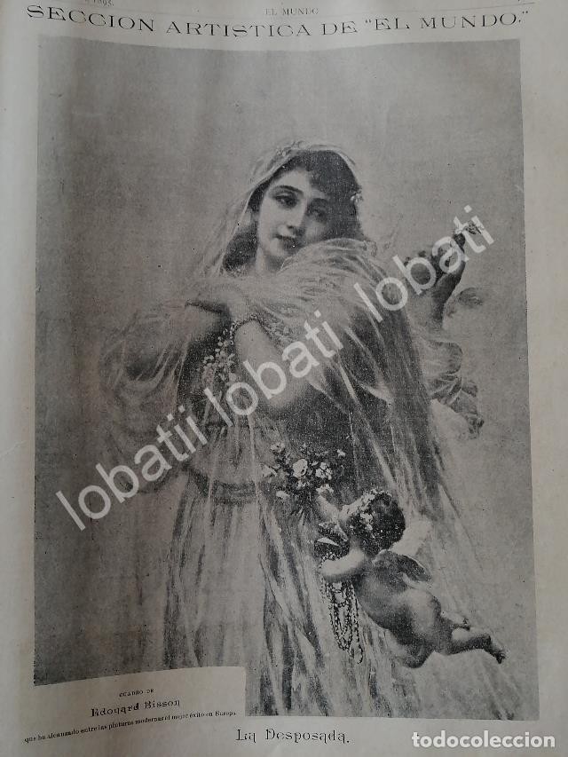 Poster collecting: GRABADO ANTIGUO 1895 LA DESPOSADA DE: EDOUARD BISSON / ARTE
