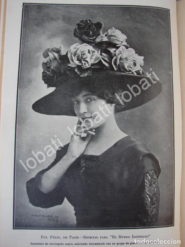 Collezionismo di affissi: CARTEL ANTIGUO ORIGINAL DE MODAS ANTIGUAS 1910, SOMBRERO DE TERCIOPELO /80
