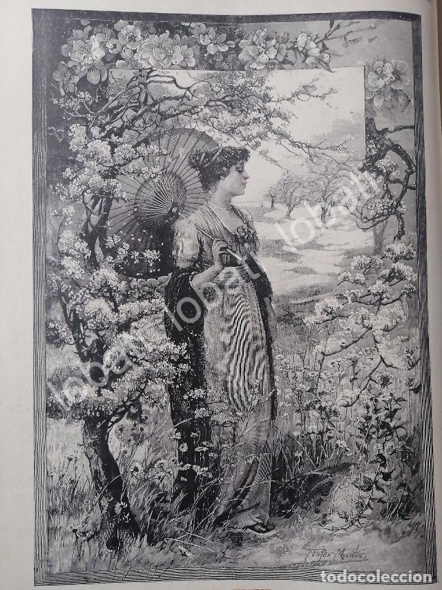 Collezionismo di affissi: GRABADO ANTIGUO 1899 PRIMAVERAL