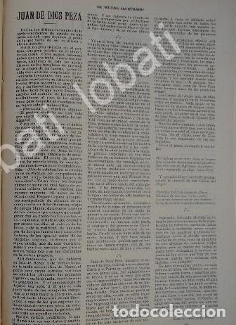 Collezionismo di affissi: CARTEL ANTIGUO ORIGINAL DE NOTICIA DE LA MUERTE DE JUAND DE DIOS PEZA 1910 / POETAS