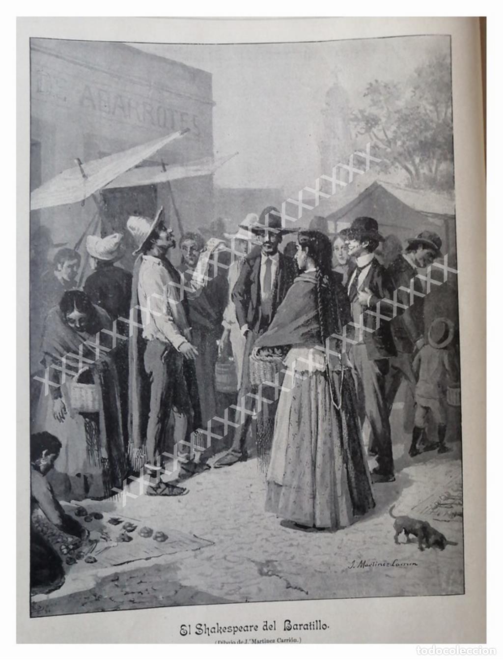 Collezionismo di affissi: GRABADO ANTIGUO 1896 JESUS MARTINEZ CARRION, BARRIO