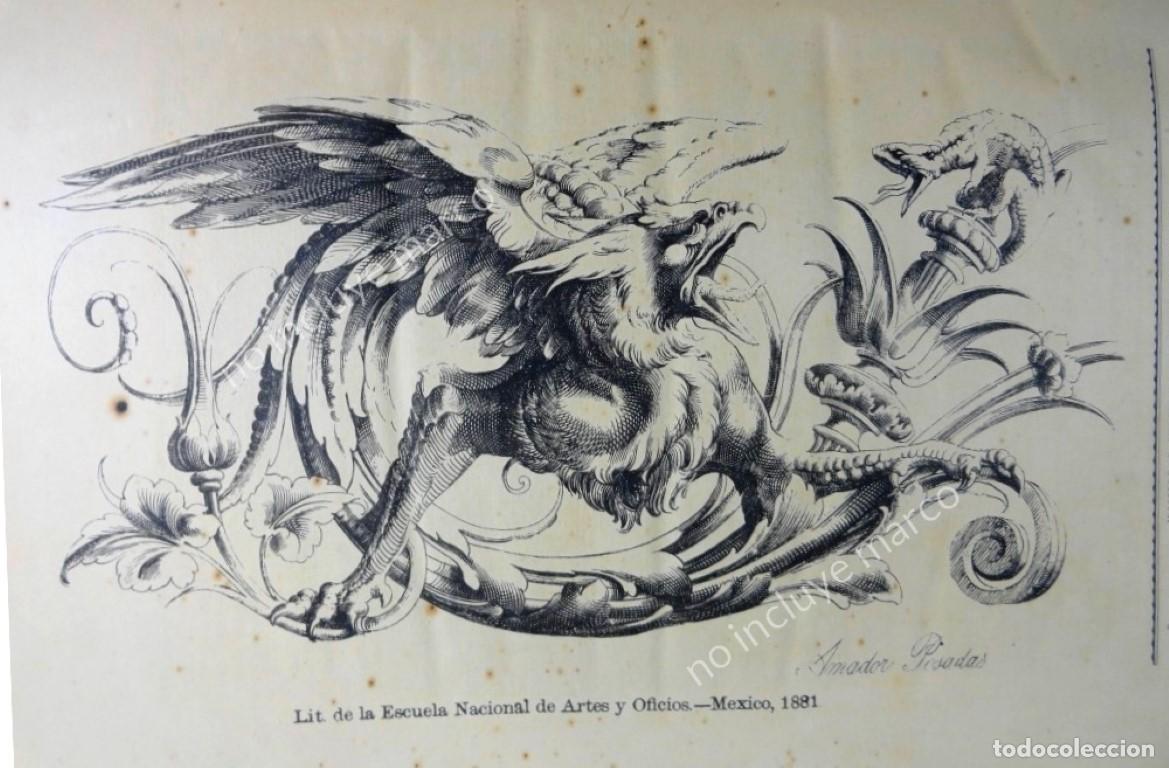 Collezionismo di affissi: RARISIMO GRABADO ANTIGUO DE AMADOR POSADAS 1881 /HIPOGRIFO