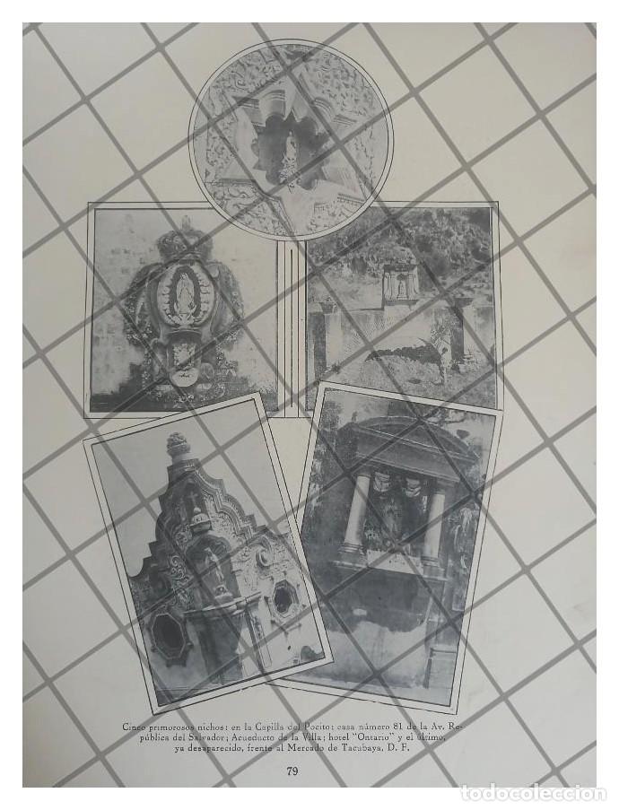 Collezionismo di affissi: GRABADO ANTIGUO NICHOS DE CAPILLA DEL POCITO CDMX 1938