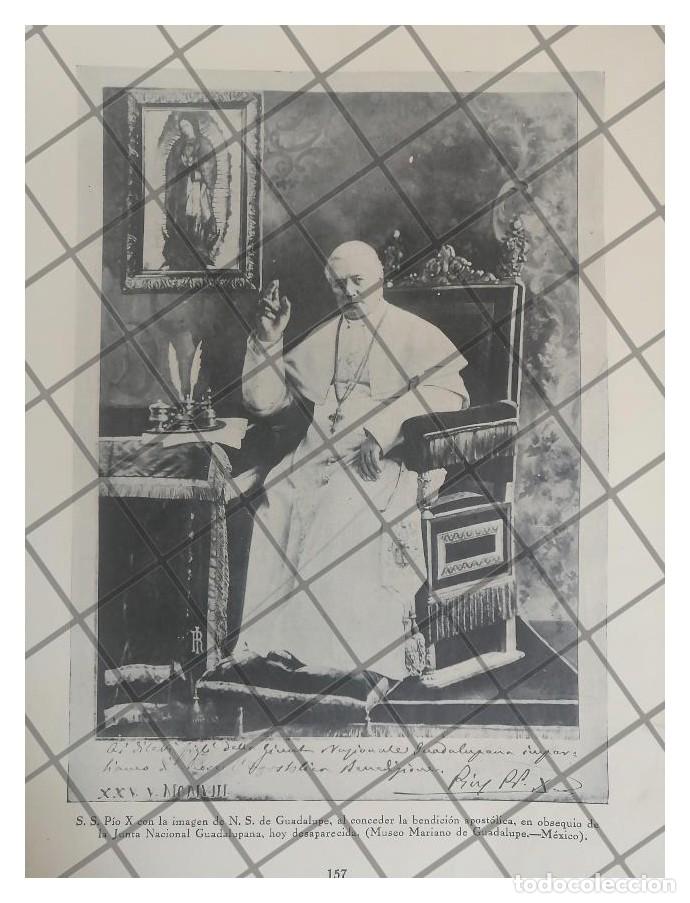 Collezionismo di affissi: GRABADO ANTIGUO PAPA PIO X. BENDICE A LA JUNTA GUADALUPANA