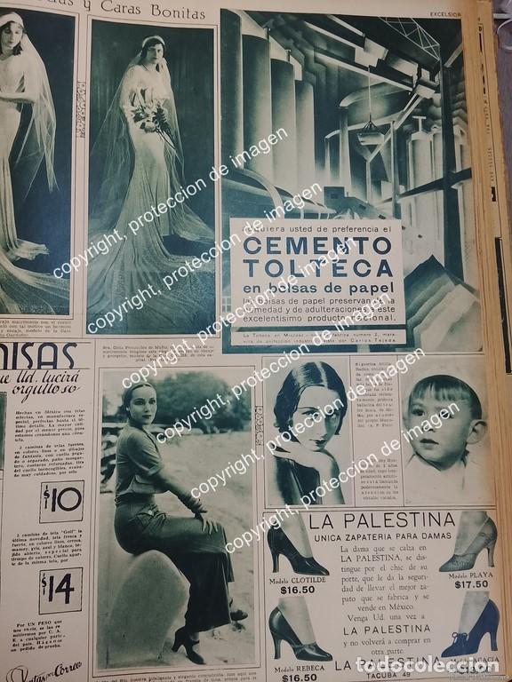 Collezionismo di affissi: CARTEL PUBLICIDAD ANTIGUA. CEMENTO TOLTECA 1932 POR. CARLOS TEJEDA /DOLORES DEL RIO