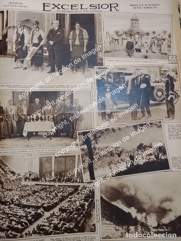 Collezionismo di affissi: PORTADA ANTIGUA, INDIOS KIKAPUS CON EL PRESIDENTE Y OTROS EVENTOS 1932