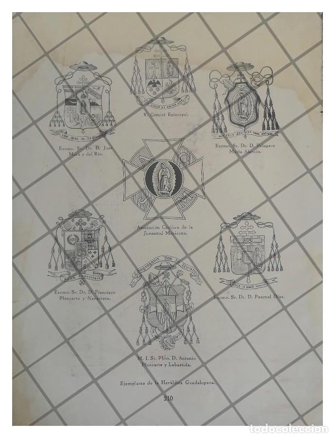 Collezionismo di affissi: GRABADO ANTIGUO 1938 ESCUDOS HERALDICA GUADALUPANA