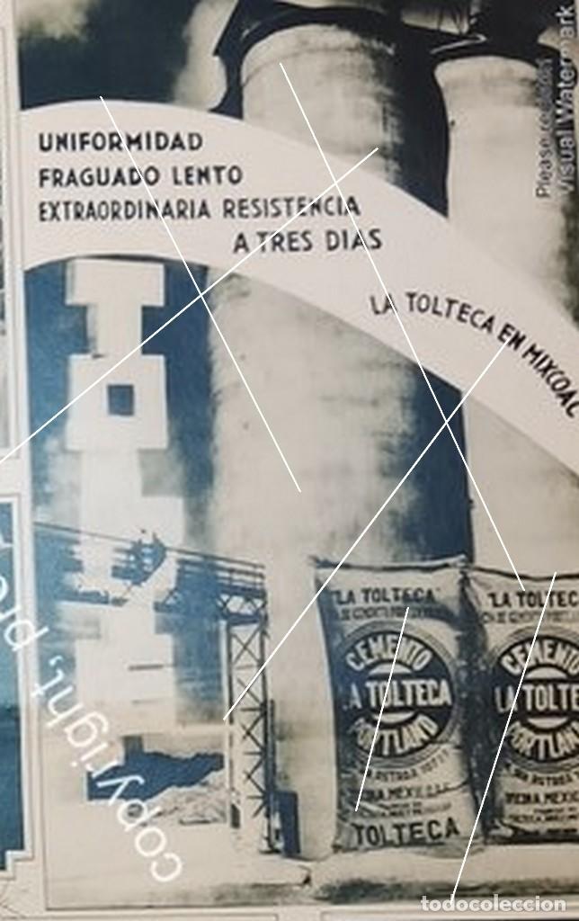 Collezionismo di affissi: AFICHE ANTIGUO. CEMENTOS TOLTECA PLANTA DE MIXCOAC 1932