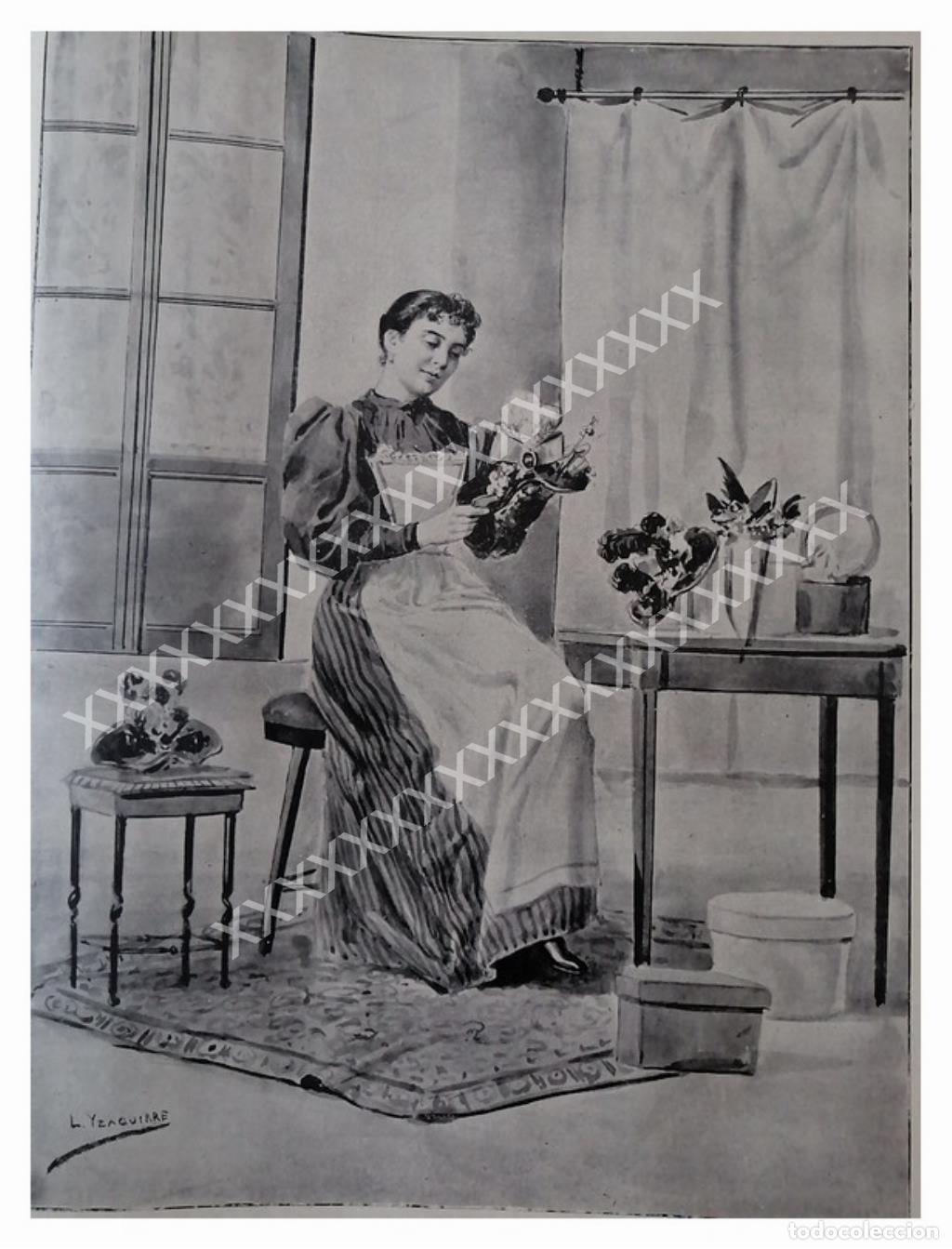 Collezionismo di affissi: GRABADO ANTIGUO 1896 LEANDRO IZAGUIRRE, GOLONDRINA