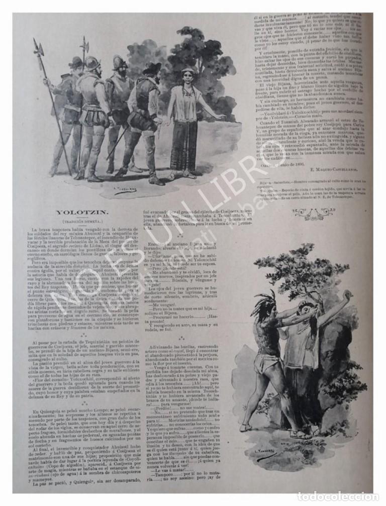 Collezionismo di affissi: GRABADO ANTIGUO 1896 YOLOTZIN, DE MAQUEO CASTELLANOS
