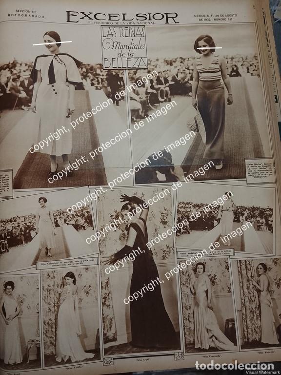 Collezionismo di affissi: PORTADA ANTIGUA, MISS UNIVERSO 1932 Y MISS MEXICO