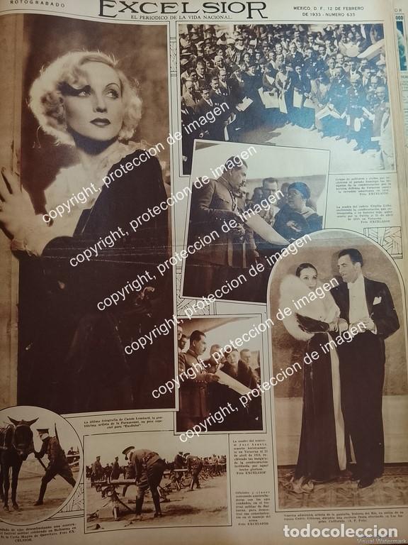 Coleccionismo de carteles: PORTADA ANTIGUA. DOLORES DEL RIO, LAZARO CARDENAS CONDECORA MILITARES Y MAS 1933