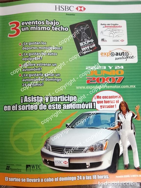 Coleccionismo de carteles: Afiche publicitario retro. Expo deporte motor 2007 /raro