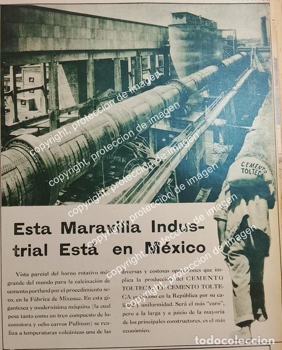 Collezionismo di affissi: AFICHE ANTIGUO. CEMENTOS TOLTECA Y SU PLANTA DE MIXCOAC, HORNO NUEVO 1932
