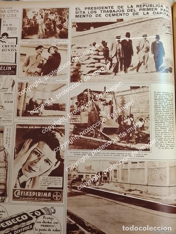 Collezionismo di affissi: AFICHE ANTIGUO. EL PRESIDENTE VISITA LA PRIMER CALLE PAVIMENTADADEL D.F 1933