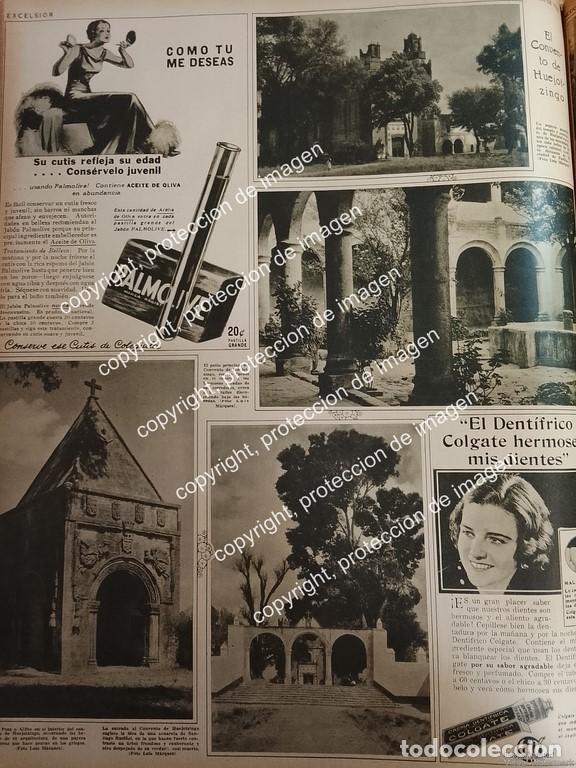 Collezionismo di affissi: AFICHE ANTIGUO. EL CONVENTO DE HUEJOTZINGO. FOTOS DE LUIS MARQUEZ 1933 LDM