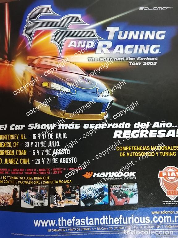 Collezionismo di affissi: Afiche publicitario retro. Fast and Furious Tour 2005 tuning & racing / Autos