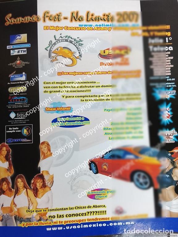 Sammeln von Plakaten: Afiche publicitario retro. Concurso de Car audio. Summer fest no limits 2007 /Autos / Raro