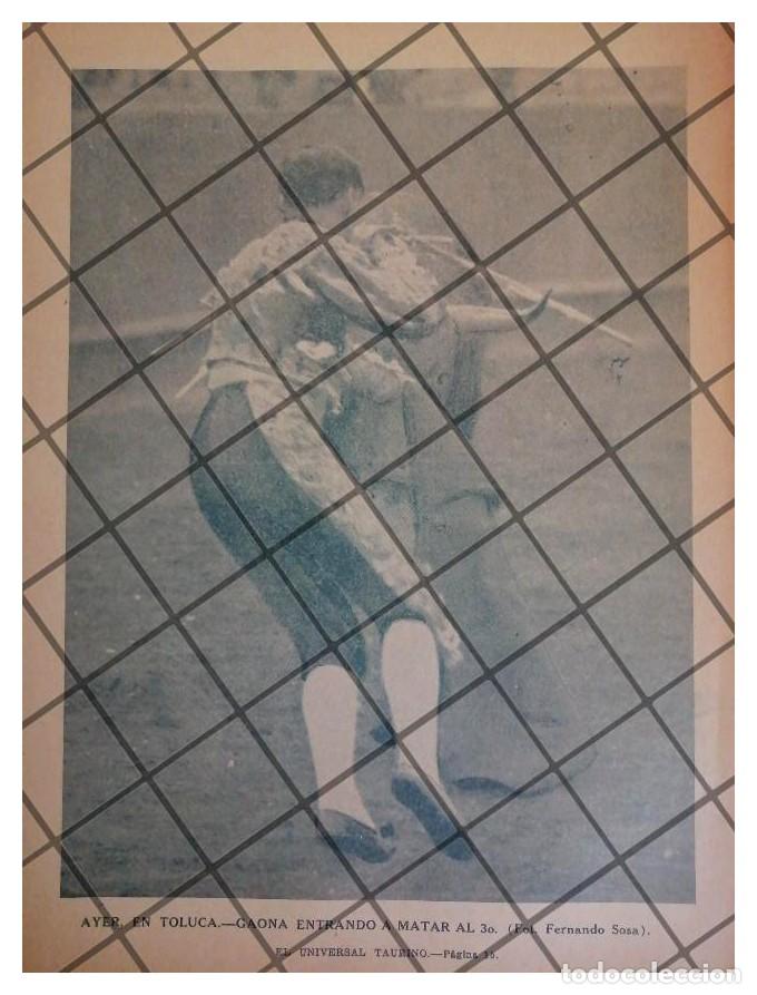 Sammeln von Plakaten: GRABADO ANTIGUO EL TORERO RODOLFO GAONA 1922 EL TOREO