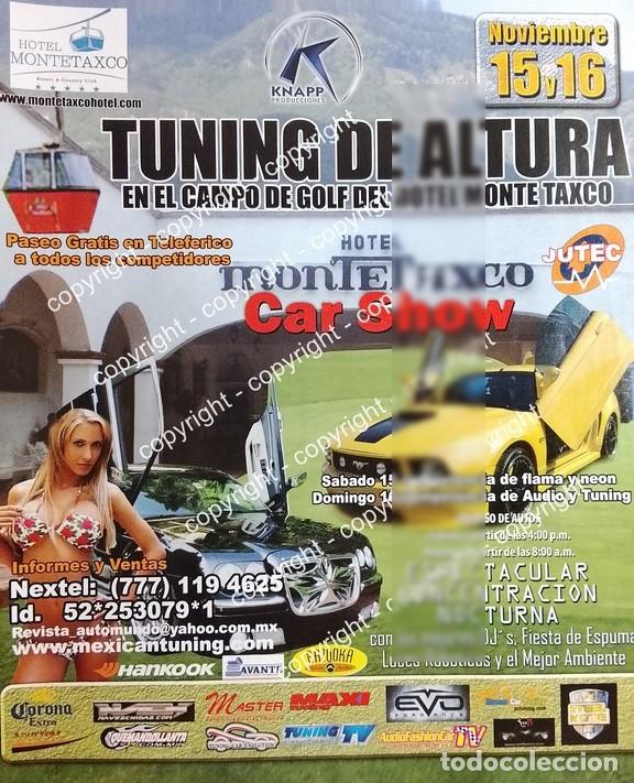 Sammeln von Plakaten: Cartel publicitario vintage. HOTEL MONTETAXCO CAR SHOW 2007 /AUTOS / SUPER RARO
