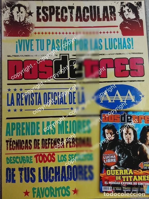 Sammeln von Plakaten: Cartel publicitario vintage. LA TRIPLE A /AAA ANUNCIA REVISTA DOS DE TRES 2008 /LUCHA LIBRE