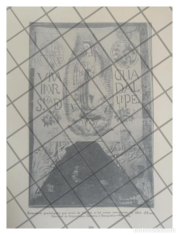 Poster collecting: GRABADO ANTIGUO 1938 ESTANDARTE GUADALUPANO DE 1810