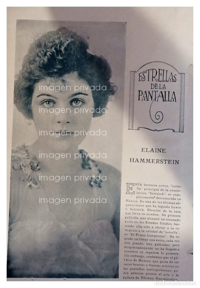 Sammeln von Plakaten: GRABADO ANTIGUO ACTRIZ. Elaine Hammerstein 1920 CINE MUDO