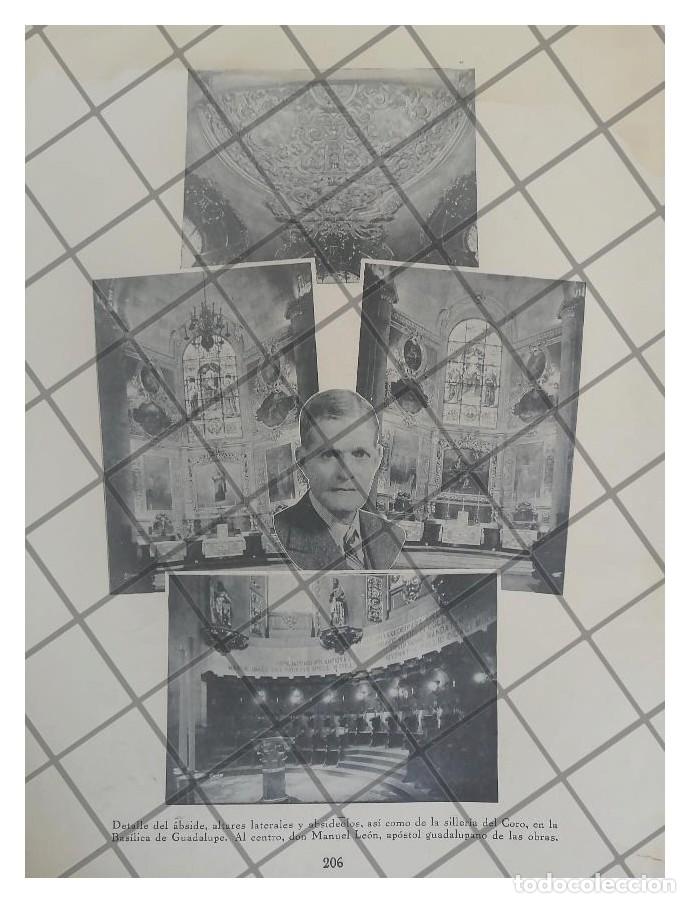 Collectionnisme d'affiches: AFICHE ANTIGUO 1938 ABSIDE Y ALTARES BASILICA DE GUADALUPE