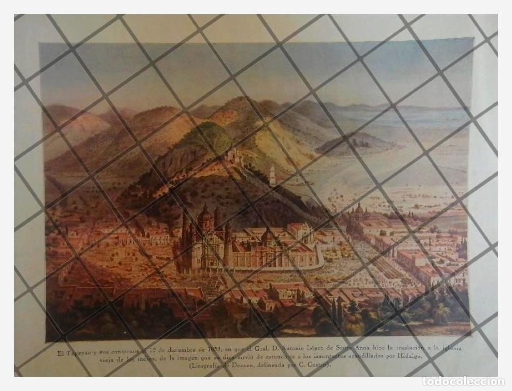 Collectionnisme d'affiches: LITOGRAFIA ANTIGUA 1938 CERRO DEL TEPEYAC A&Ntilde;O 1853