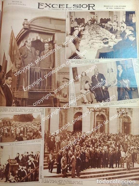 Collectionnisme d'affiches: AFICHE ANTIGUO. EL PRESIDENTE. ABELARDO L. RODRIGUEZ EN GUANAJUATO 1932