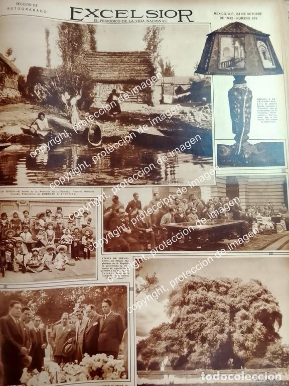 Collectionnisme d'affiches: PORTADA ANTIGUA 1932 ARBOL DE TULE OAXACA, XOCHIMILCO Y MAS /LDM