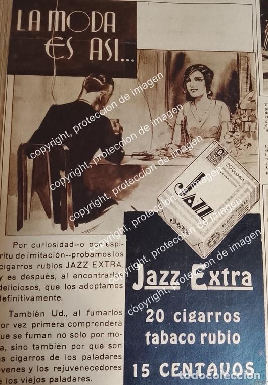 Coleccionismo de carteles: AFICHE ANTIGUO. CIGARROS JAZZ EXTRA. CIGARRERA EL BUEN TONO. DIBUJO DE RAFAEL MEDINA DE LA VEGA. 193