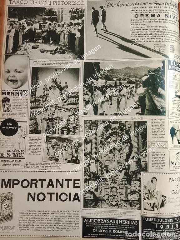 Coleccionismo de carteles: AFICHE ANTIGUO. TAXCO, GUERRERO, FOTOS DE RAFAEL GARCIA 1932/ LDM