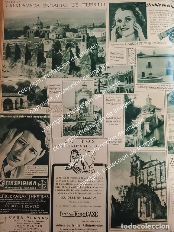 Coleccionismo de carteles: AFICHE ANTIGUO. LUGARES DE CUERNAVACA, FOTOS DE LUIZ MARQUEZ 1933