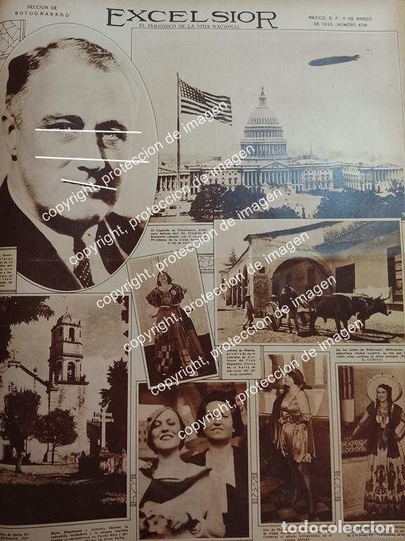 Coleccionismo de carteles: PORTADA ANTIGUA. DRANKLIN DELANO ROOSVEL TOMA POSESION 1933 / POLITICOS (copia)