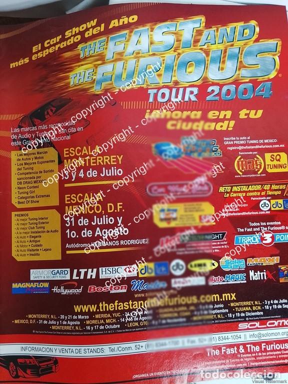 Coleccionismo de carteles: Afiche de publicidad retro. CAR SHOW. THE FAST AND THE FOURIUS TOUR 2004 /AUTOS