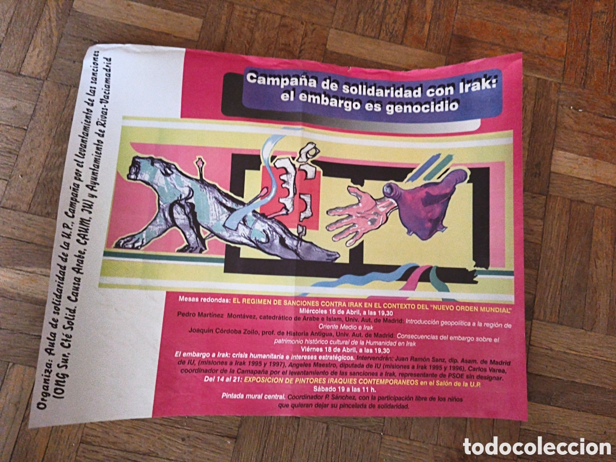 Coleccionismo de carteles: Poster Campa&ntilde;a de Solidaridad con Irak