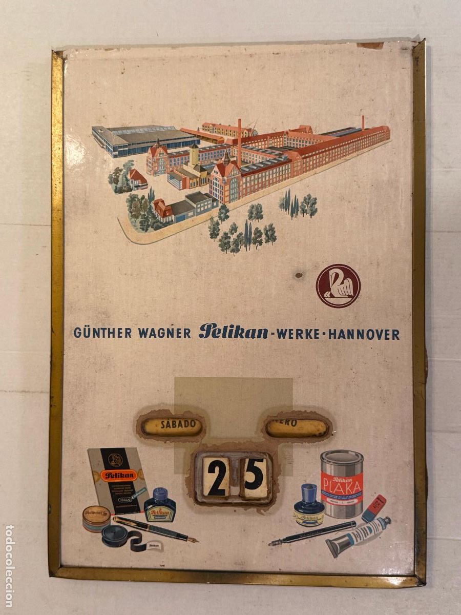 Coleccionismo de carteles: TINTA PELIKAN Y OTROS PRODUCTOS - CALENDARIO PERPETUO MOVIBLE - ANTIGUO ORIGINAL - VER FOTOS