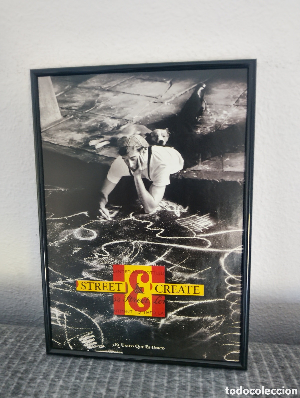 Coleccionismo de carteles: JB anuncio original vintage a&ntilde;os 90 con marco incluido