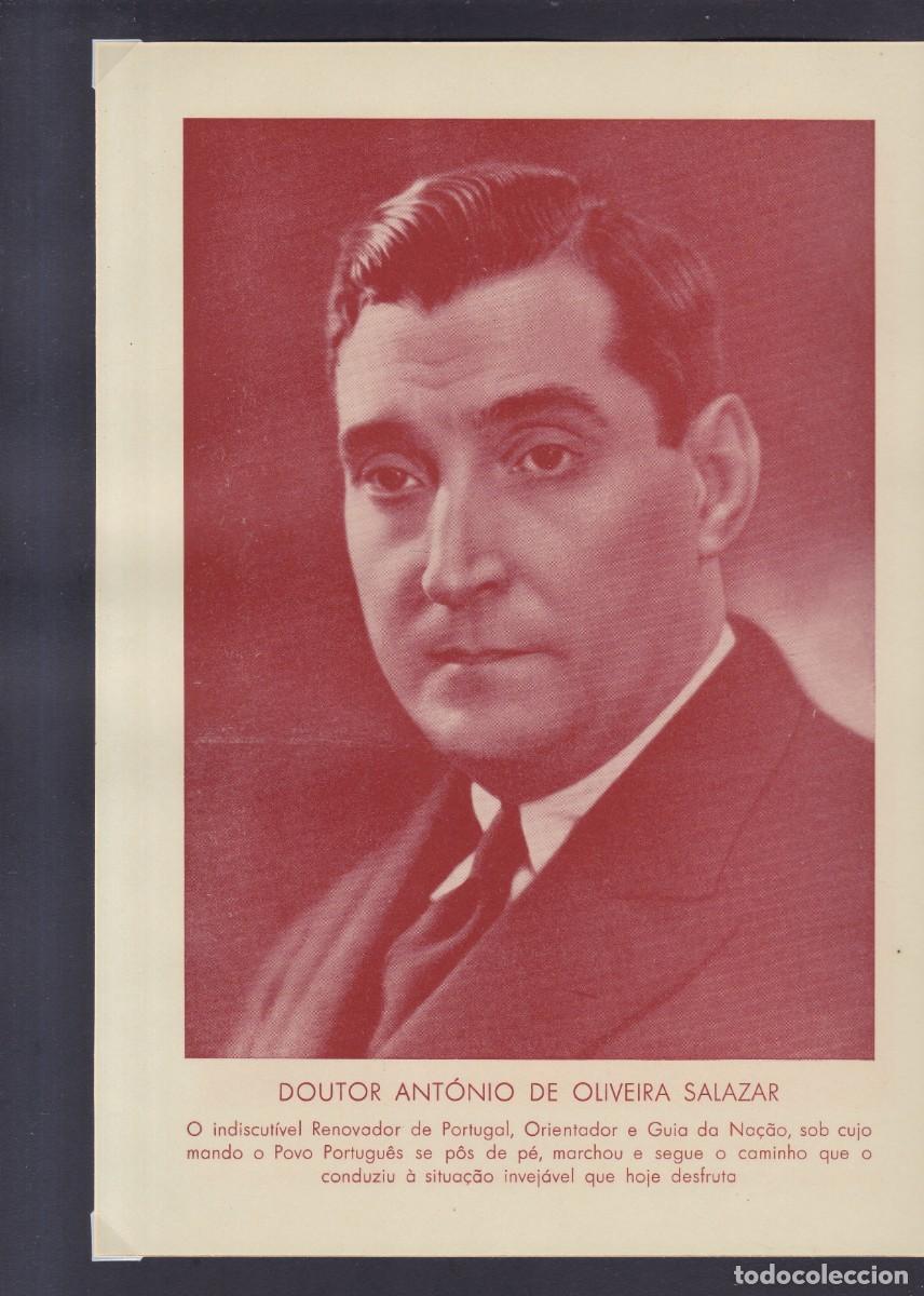 Coleccionismo de carteles: DOUTOR ANT&Oacute;NIO DE OLIVEIRA SALAZAR - PUBLICIDAD POL&Iacute;TICA ORIGINAL 1940 - A EPOPEIA DA ESPANHA