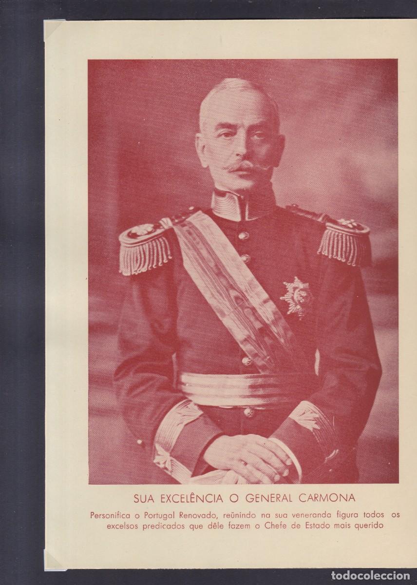 Coleccionismo de carteles: SUA EXCEL&Ecirc;NCIA O GENERAL CARMONA - PUBLICIDAD POL&Iacute;TICA ORIGINAL 1940 - A EPOPEIA DA ESPANHA