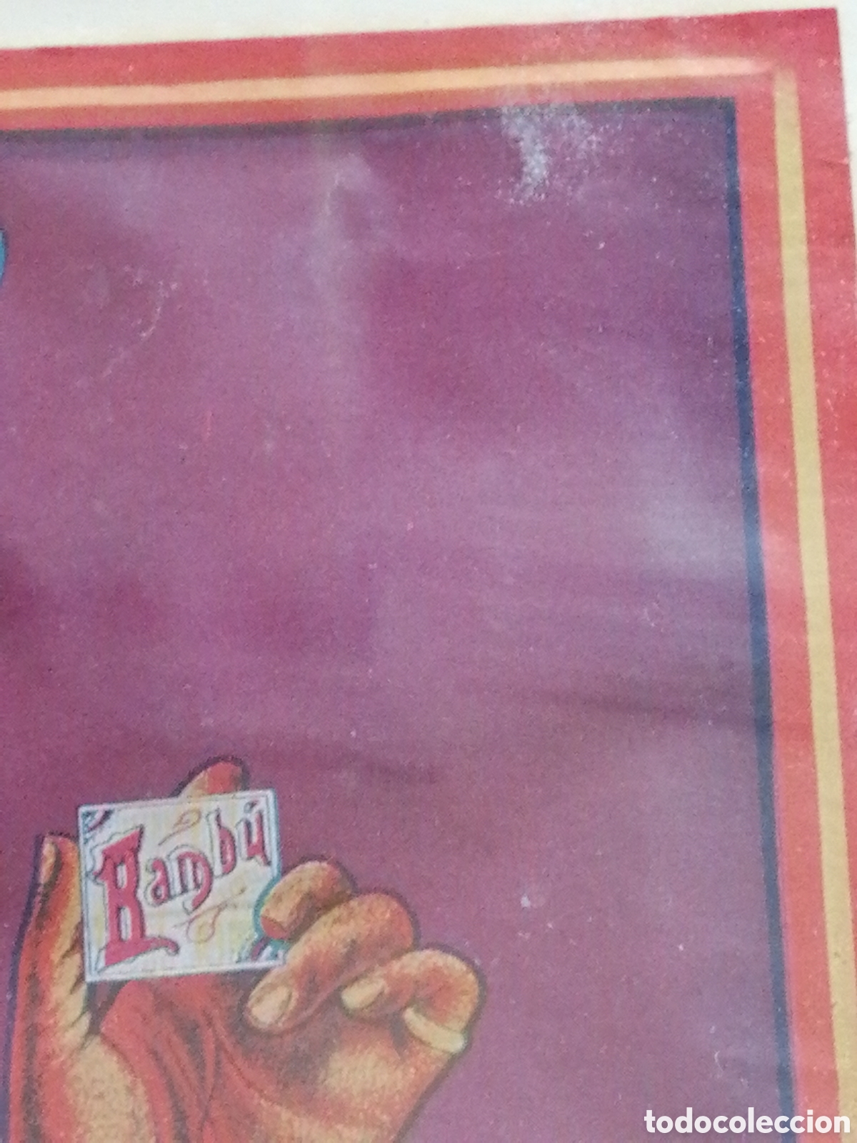 Coleccionismo de carteles: PAPEL DE FUMAR BAMBU CARTEL - Foto 4