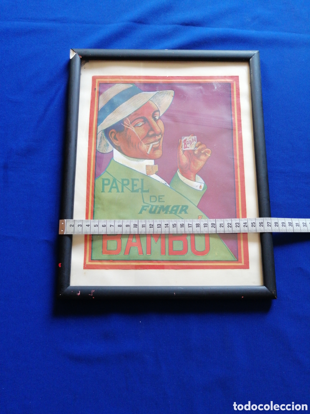 Coleccionismo de carteles: PAPEL DE FUMAR BAMBU CARTEL - Foto 7